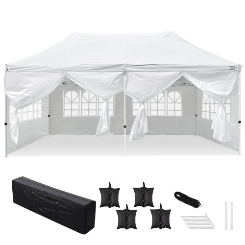10X20ft EZ Pop Up Canopy Folding Gazebo/White 10X20ft EZ Pop Up Canopy Folding Gazebo/White