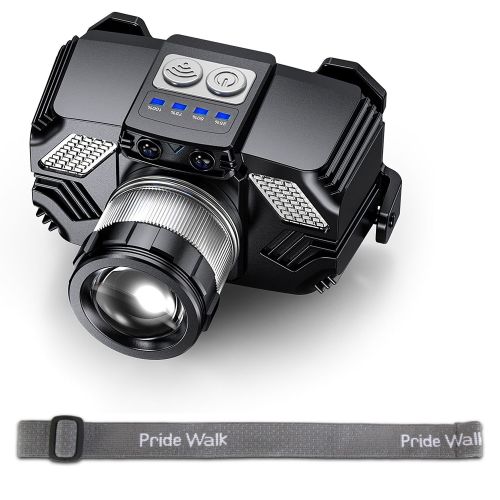 Motion Sensor LED Headlamp Zoomable Headlamp Flashlight Waterproof Outdoor Emergency Headlight with 3 Lighting Modes Motion Sensor LED Headlamp Zoomable Headlamp Flashlight Waterproof Outdoor Emergency Headlight with 3 Lighting Modes