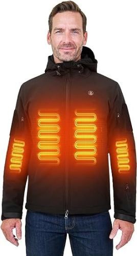 Heated Jacket for Men Soft Shell Heating Hood Jacket ANTARCTICA GEAR Winter Coat For Hunting Camping Climbing Heated Jacket for Men Soft Shell Heating Hood Jacket ANTARCTICA GEAR Winter Coat For Hunting Camping Climbing