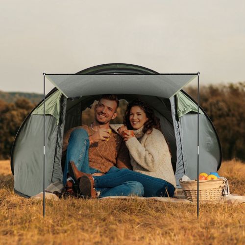 5-8 Person Pop Up Tent Automatic Setup Camping Tent Waterproof Instant Setup Tent with 4 Tent Poles 2 Mosquito Net Windows Carrying Bag for Hiking Cli 5-8 Person Pop Up Tent Automatic Setup Camping Tent Waterproof Instant Setup Tent with 4 Tent Poles 2 Mosquito Net Windows Carrying Bag for Hiking Cli