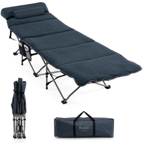 Folding Retractable Travel Camping Cot with Mattress and Carry Bag Folding Retractable Travel Camping Cot with Mattress and Carry Bag